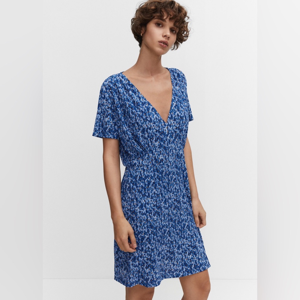 Mango Women's Short Sleeve Mini Dress